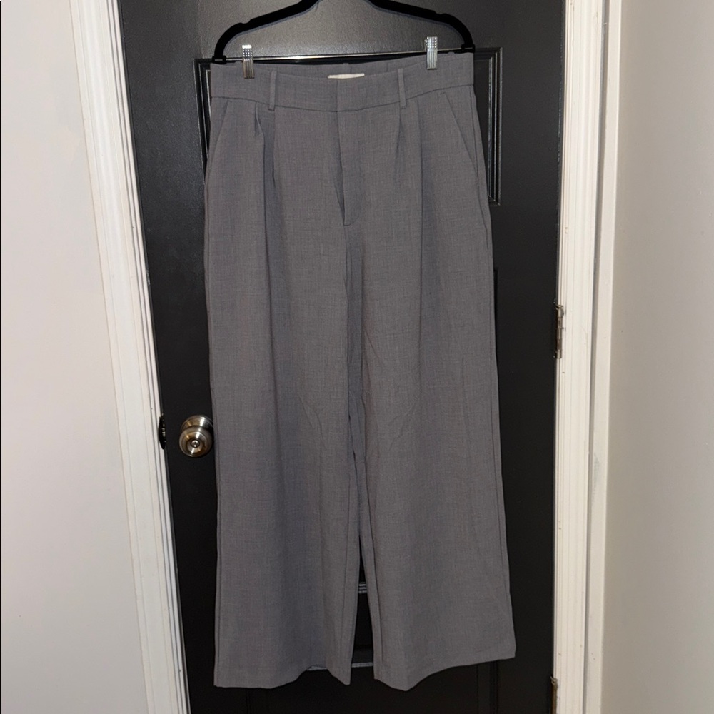 Abercrombie Slone Gray Wide-Leg Trousers